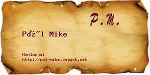 Pál Mike névjegykártya